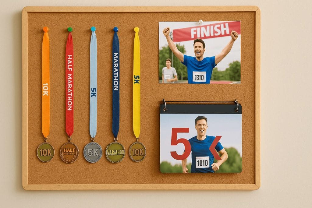 cork board display for medals