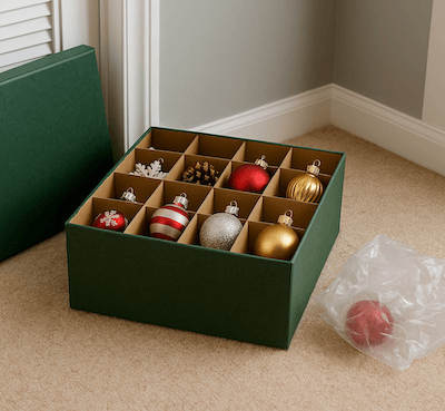 custom green ornament box