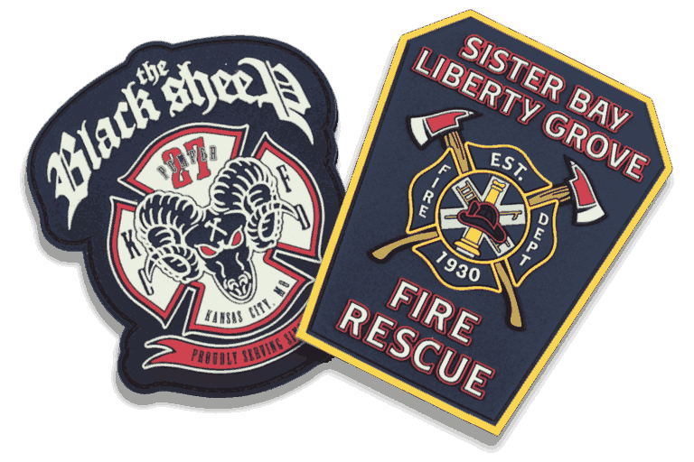 pvc firefighter patches