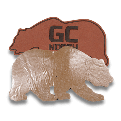 iron-on bear leather patch