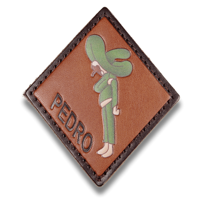 Pedro iron-on faux leather patch