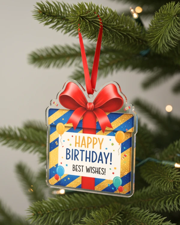 Happy Birthday ornaments